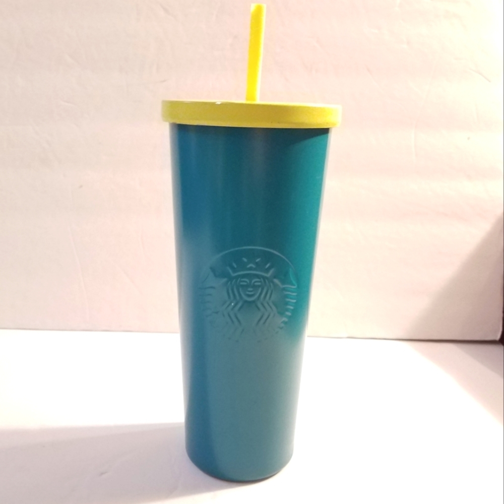 2016 Starbucks Flat Matte 24 Oz Venti Tumbler with Straw